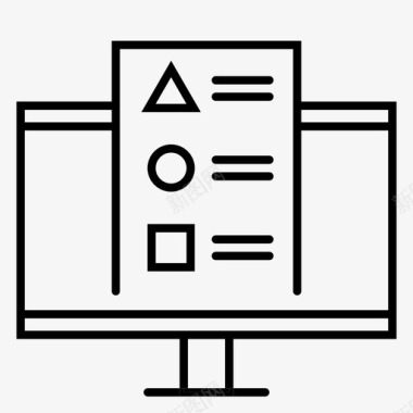 调查在线调查选择数字营销图标图标