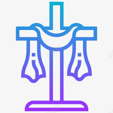 十字架复活节54渐变图标图标
