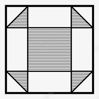方块拼接补丁布料几何体图标图标