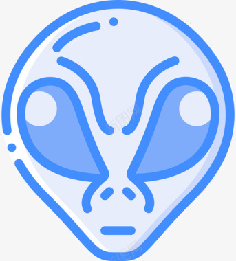 外星人科幻蓝色图标图标