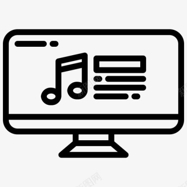 音乐版音视频线性图标图标