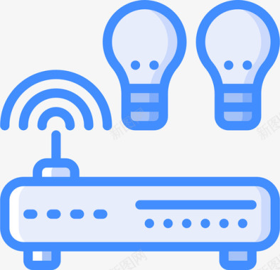 物联网背景照明物联网54蓝色图标图标