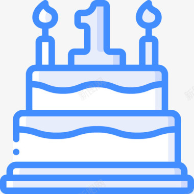 生日蛋糕家庭47蓝色图标图标