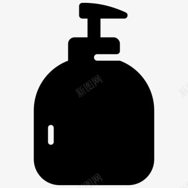 液体肥皂分配器泡沫分配器手凝胶图标图标