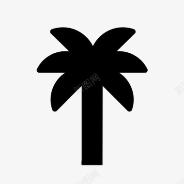 棕榈树棕榈树自然夏季图标图标