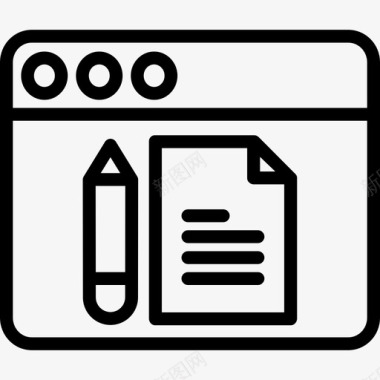 网络在线学习26线性图标图标