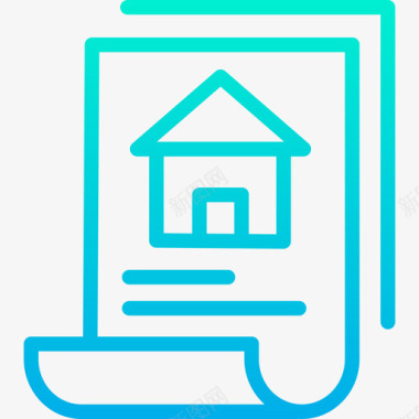 150公告房地产150梯度图标图标