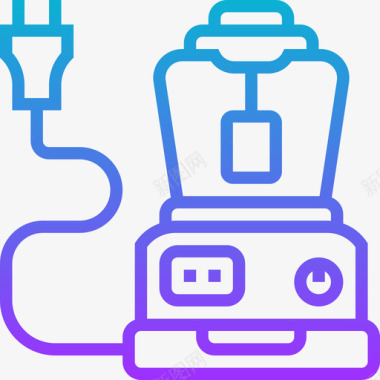 咖啡杯厨房工具26梯度图标图标