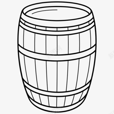 桶装发酵小桶图标图标