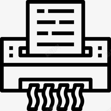 碎纸屑碎纸机办公文具11直线型图标图标