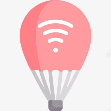 庆典气球热气球互联网技术20扁平图标图标