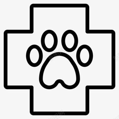 绷带兽医绷带急救宠物图标图标