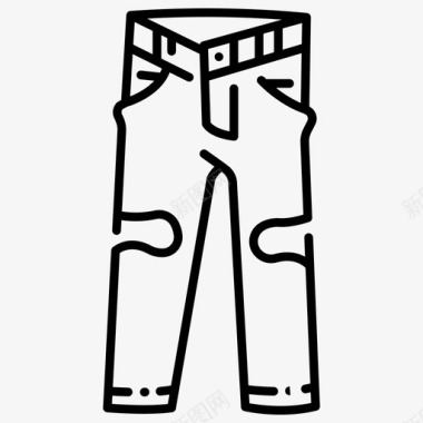 破旧的木板图片破洞牛仔裤衣服时装图标图标