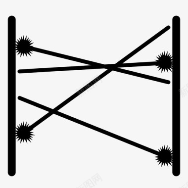 矢量发散光激光障碍红外激光激光束图标图标