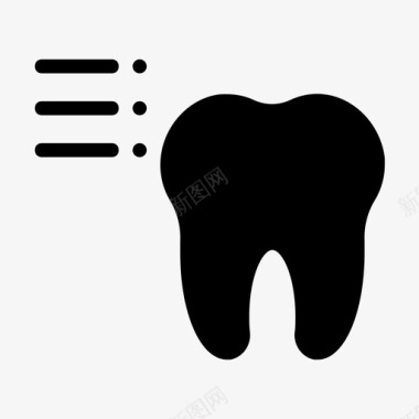 刷牙的牙齿牙齿报告牙齿列表图标图标