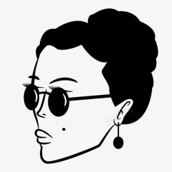 时髦模特时髦女人漂亮酷图标高清图片