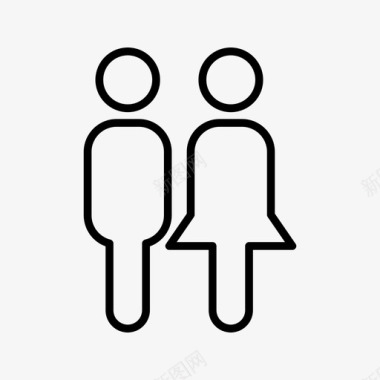 男性和女性男孩和女孩夫妇图标图标