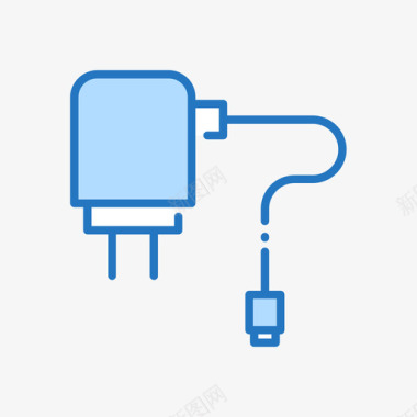白色充电器充电器电子设备14线性颜色图标图标