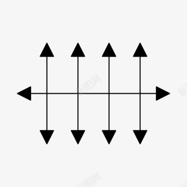 双方向箭头粗箭头双箭头图标图标