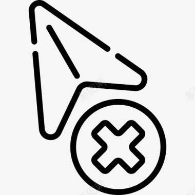 垃圾删除图标删除选择和光标11线性图标图标