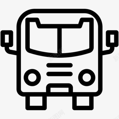 公共交通巴士汽车运输工具图标图标