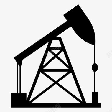 油泵矿物石油井架图标图标