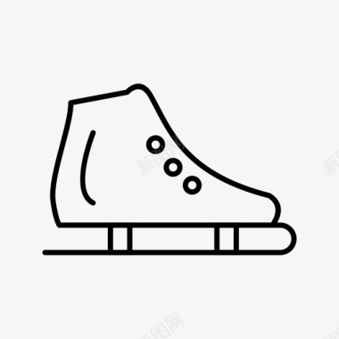 冬暖靴冰上滑冰图标图标