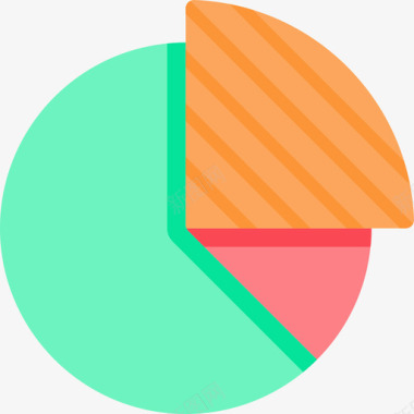 饼图数学4扁平图标图标
