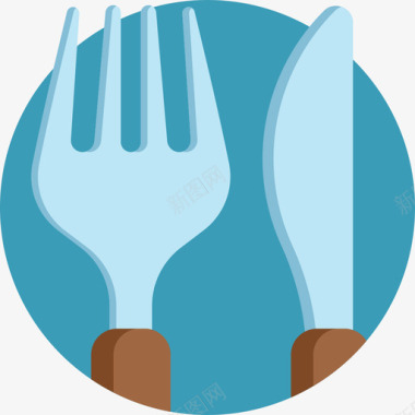 餐具旅行app17扁平图标图标