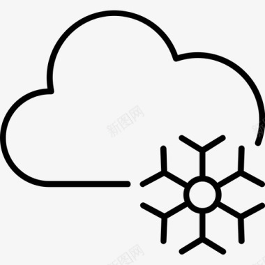 冬季班降雪大季节图标图标