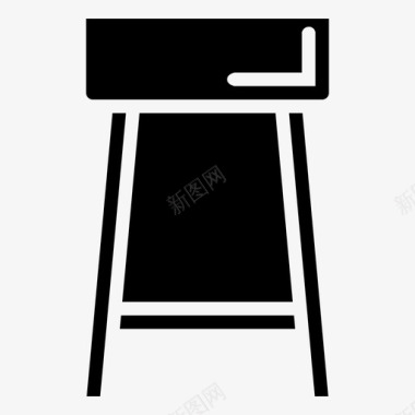椅子固定装置家具图标图标