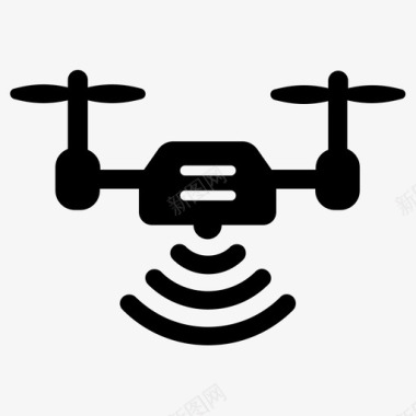 门禁机器无人机无人机机器人飞行图标图标