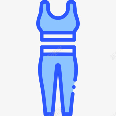 运动人物运动服瑜伽17蓝色图标图标