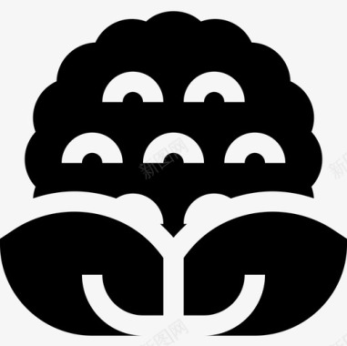 菜花纯素4填充图标图标