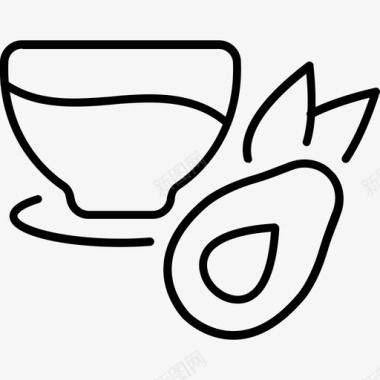 鳄梨茶红茶杯子图标图标