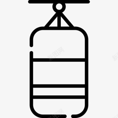 大拳击的小孩拳击袋45号健身房直线型图标图标