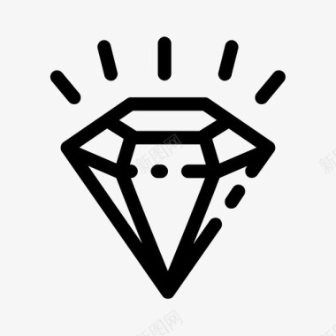 钻石奢侈品珍品图标图标