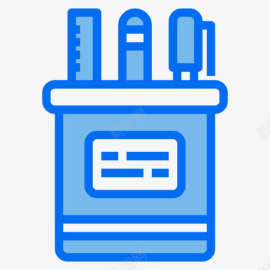 铅笔盒学校110蓝色图标图标