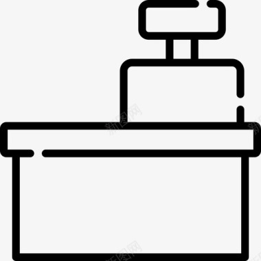 收银台标志收银台零售51直系图标图标