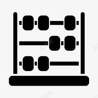 古代计算器算盘计算器教育图标图标