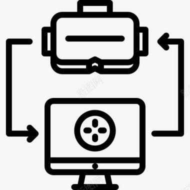 vr眼镜图标Vr眼镜虚拟现实89线性图标图标