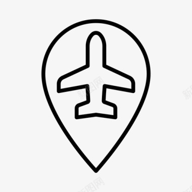 飞机位置海外旅游图标图标