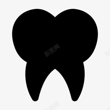 牙雕牙标牙科护理图标图标