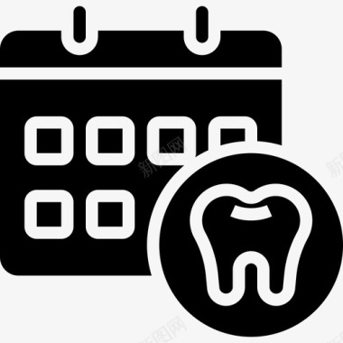苏30日历牙科30填充图标图标