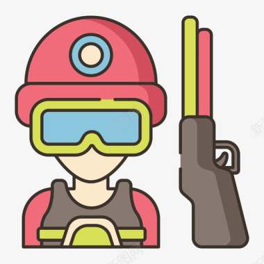 皇家玩家皇家战斗线性颜色图标图标