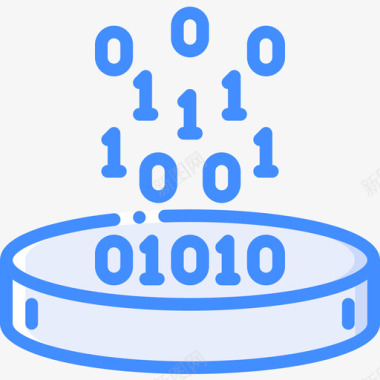 蓝色数据背景培养皿数据科学14蓝色图标图标