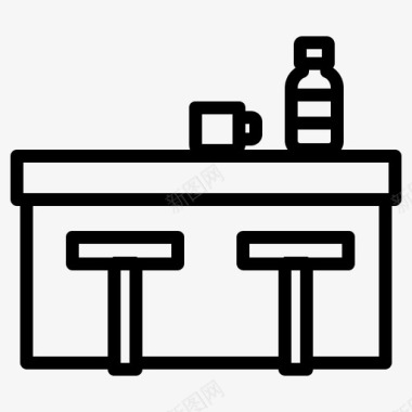 酒吧代金券酒吧93号咖啡厅线性图标图标