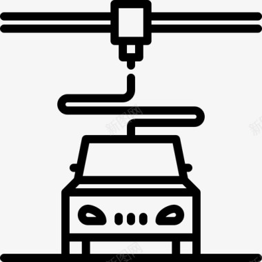 3D韩国菜3d打印机线性图标图标