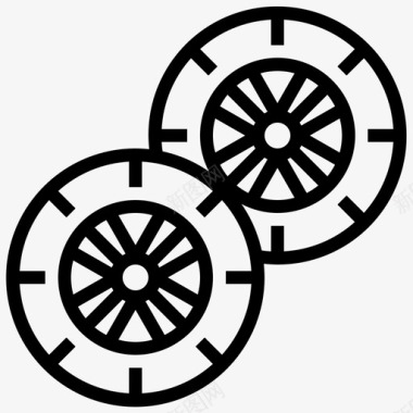 汽车轮子驱动器司机图标图标