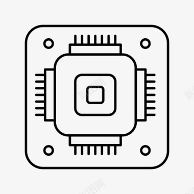 绿篱机芯片cpu硬件图标图标